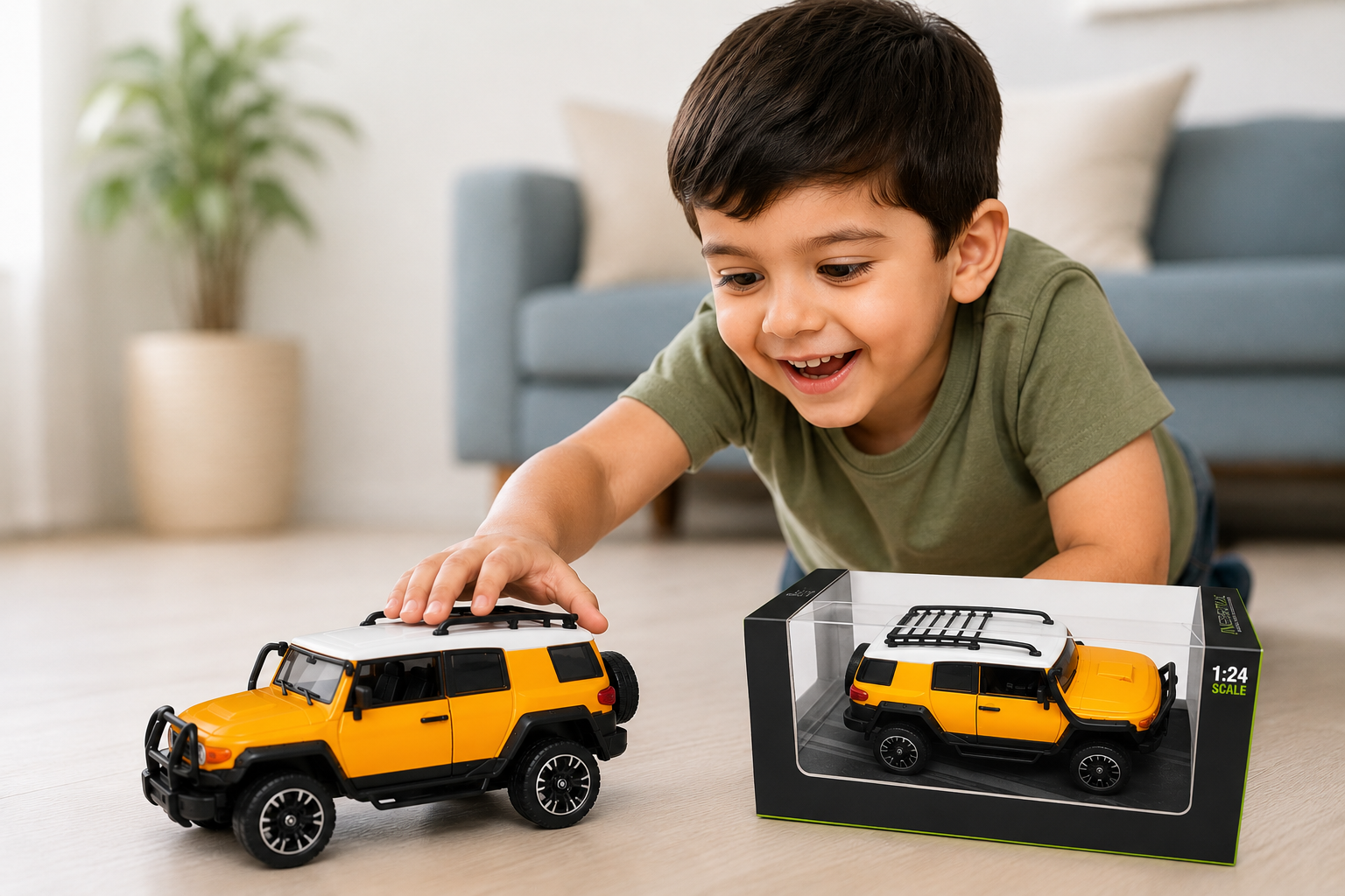 SHIVOXA Inertia Series 1:24 Push & Go SUV Toy Car