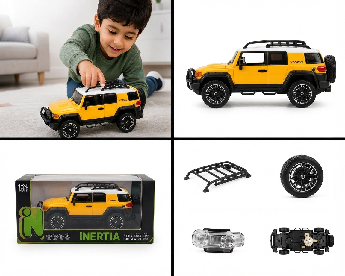 SHIVOXA Inertia Series 1:24 Push & Go SUV Toy Car